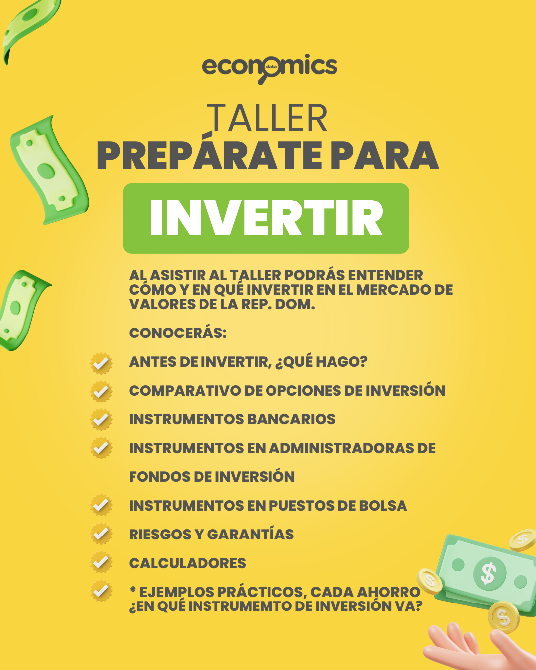 Taller: Prepárate para Invertir, Miércoles 27 de Noviembre